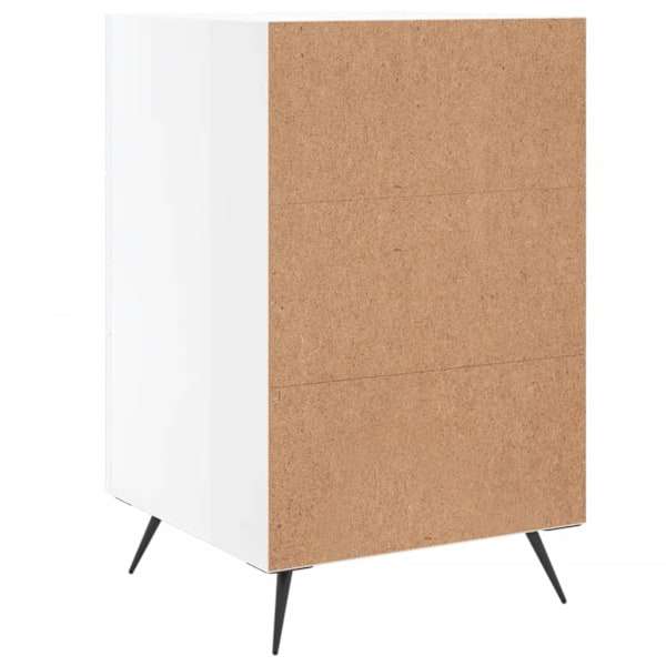 vidaXL Sängbord vit högglans 40x40x66 cm konstruerat trä Vit