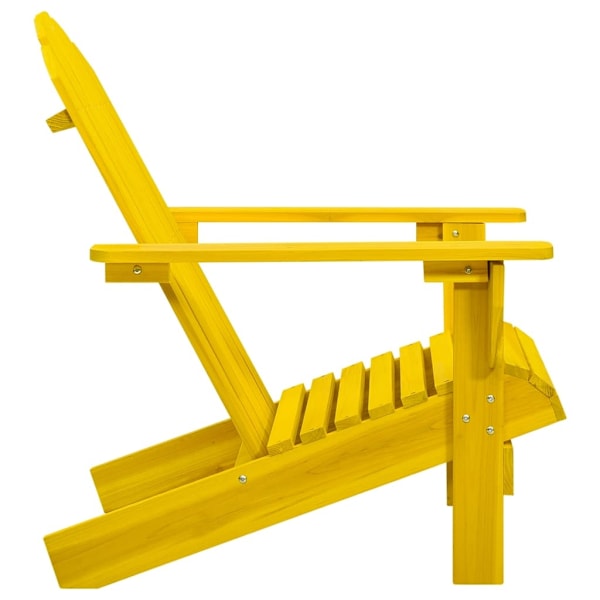 vidaXL Adirondackstol massivt granträ gul Gul