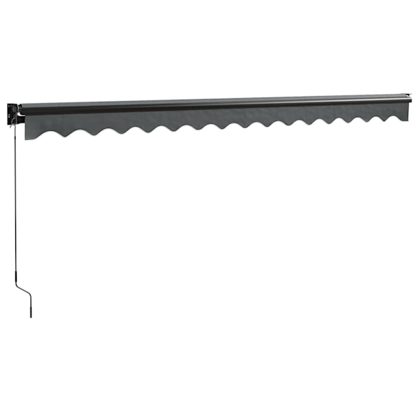 vidaXL Markis infällbar antracit 4,5x3 m tyg&aluminium Antracit