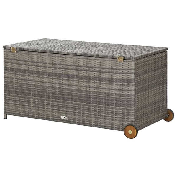 vidaXL Dynbox ljusgrå 120x65x61 cm konstrotting grå