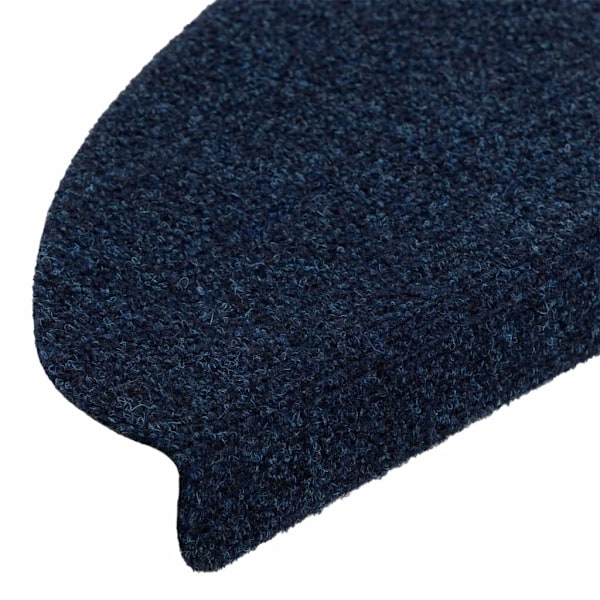 vidaXL Trappstegsmattor självhäftande 10 st marinblå 65x21x4 cm brodyr Blå