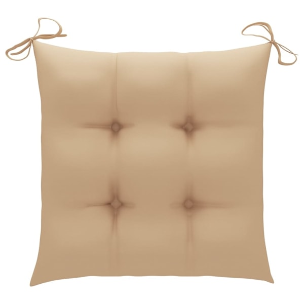 vidaXL Trädgårdsstolar med dynor 8 st massivt akaciaträ Beige