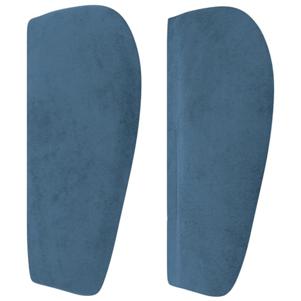 vidaXL Sänggavel med kanter mörkblå 83x23x78/88 cm sammet Blå
