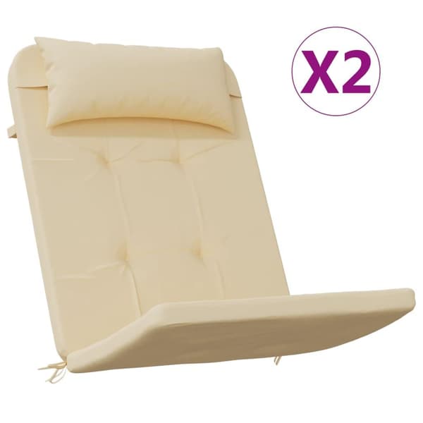 vidaXL Solstolsdynor 2 st beige oxfordtyg Beige