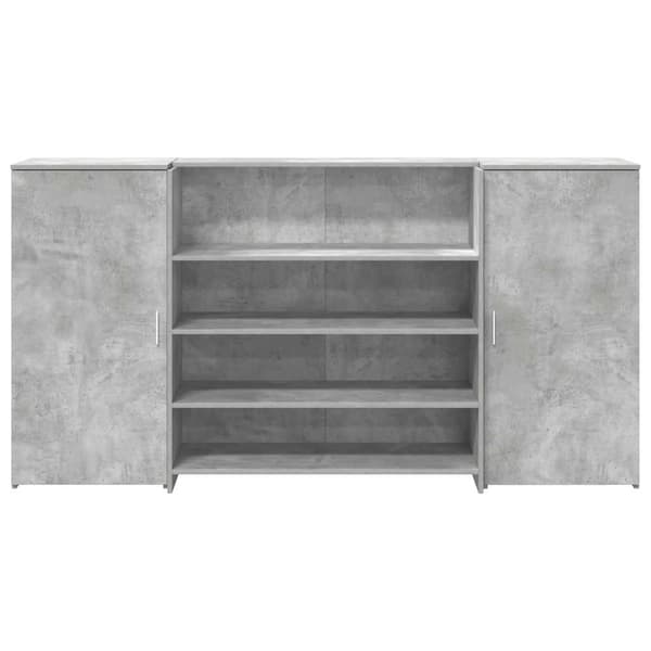 vidaXL Receptionsdisk betonggrå 200x50x103,5 cm konstruerat trä Grå
