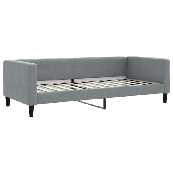 vidaXL Dagbädd utdragbar ljusgrå 90x200 cm tyg Grå