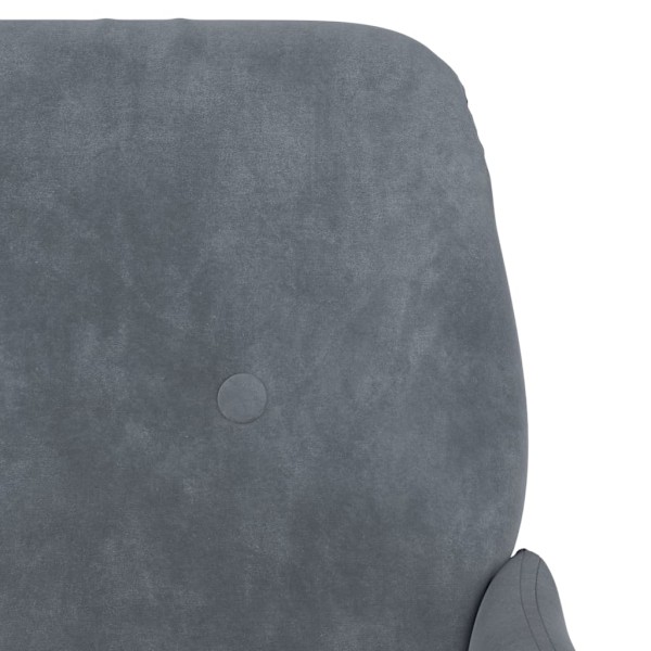 vidaXL Fåtölj mörkgrå 62x79x79 cm sammet Grå