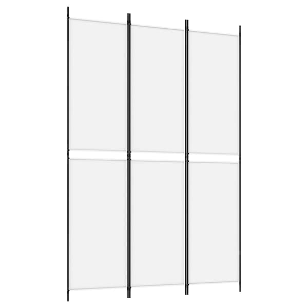 vidaXL Rumsavdelare 3 paneler vit 150x220 cm tyg Vit