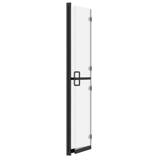 vidaXL Vikbar duschvägg med frostat ESG-glas 80x190 cm Transparent