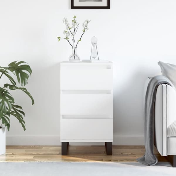vidaXL Byrå vit 40x35x70 cm konstruerat trä Vit