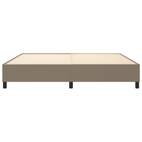 vidaXL Sängram utan madrass taupe 200x200 cm tyg Taupe