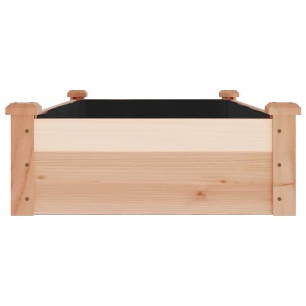vidaXL Odlingslåda med foder 120x60x25 cm massivt granträ Brun