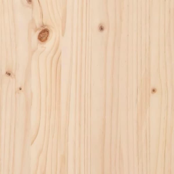 vidaXL Sängram massivt trä 75x190 cm Brun