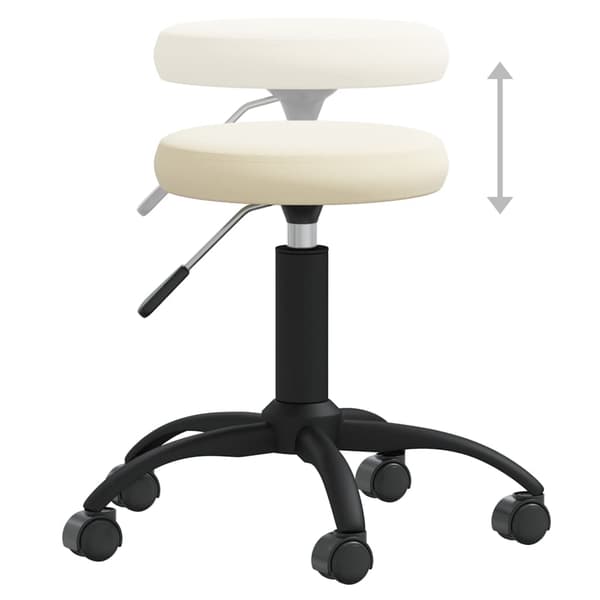 vidaXL Matstol gräddvit sammet Creme