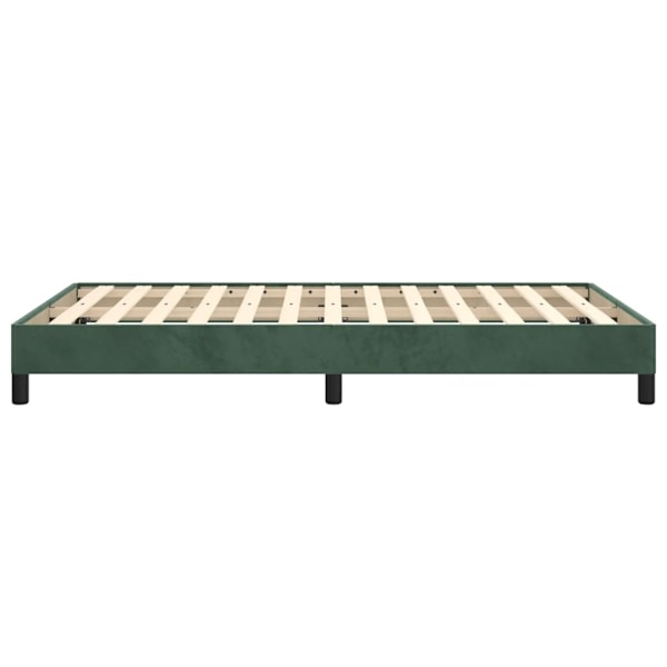 vidaXL Sängram utan madrass mörkgrön 120x200 cm sammet Grön