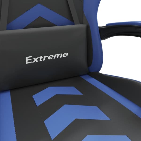vidaXL Gamingstol svart och blå konstläder Blå