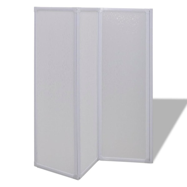 vidaXL Duschvägg vikbar Vit 3-paneler 141x132 cm Vit