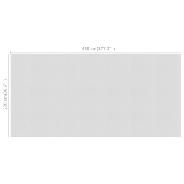 vidaXL Värmeduk för pool PE 450x220 cm grå grå