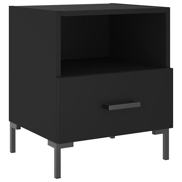 vidaXL Sängbord 2 st svart 40x35x47,5 cm konstruerat trä Svart