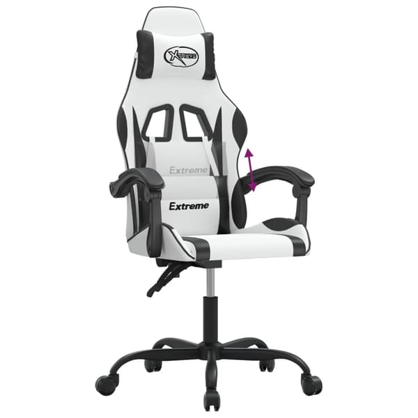 vidaXL Gamingstol vit och svart konstläder Vit