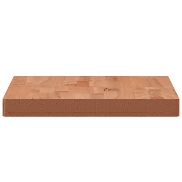 vidaXL Bordsskiva 60x40x4 cm rektangulär massivt bokträ Brun