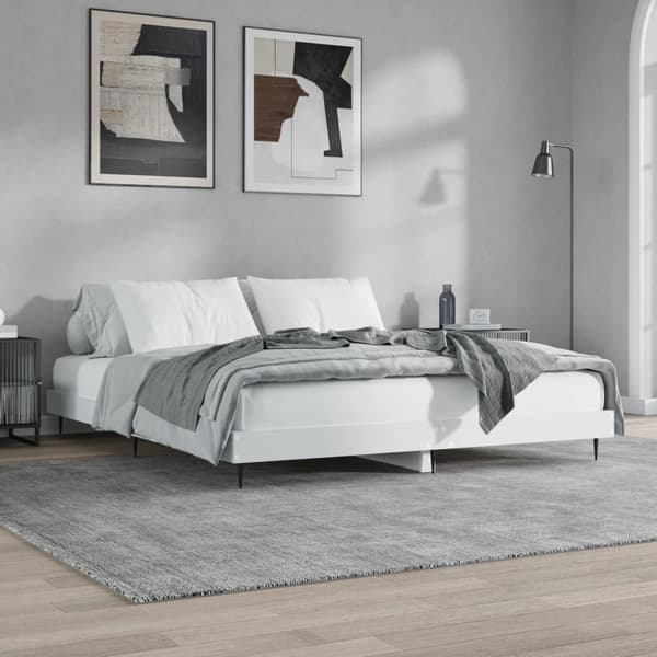 vidaXL Sängram vit 120x200 cm konstruerat trä Vit