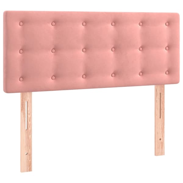 vidaXL Ramsäng med madrass rosa 80x200 cm sammet Rosa
