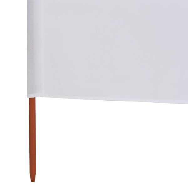 vidaXL Vindskydd 3 paneler tyg 400x80 cm sandvit Vit