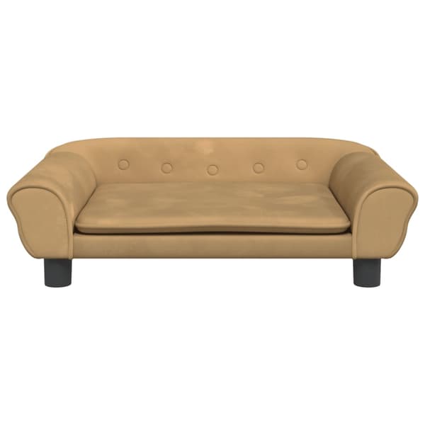 vidaXL Barnsoffa brun 70x45x26 cm sammet Brun
