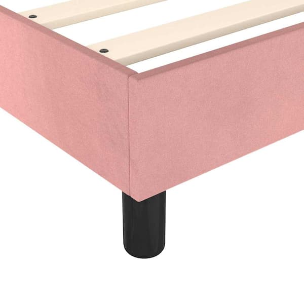 vidaXL Boxspring-sängram rosa 180x200 cm sammet Rosa