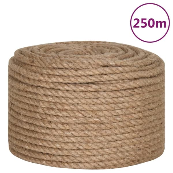 vidaXL Rep 100% Jute 10 mm 250 m Brun