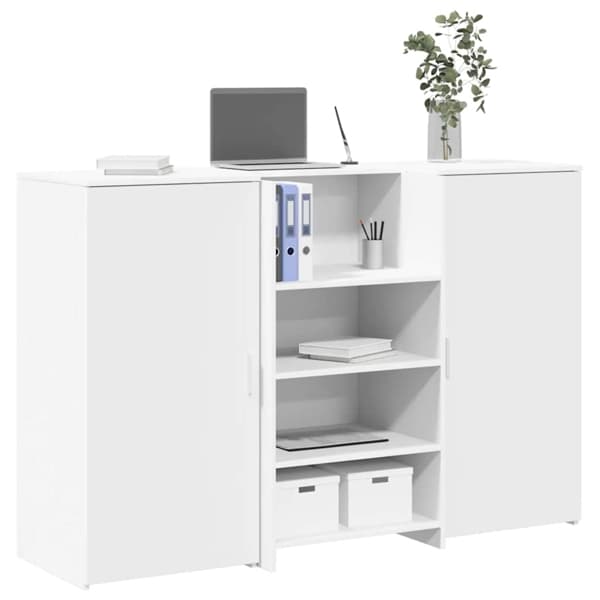 vidaXL Receptionsdisk vit 155x50x103,5 cm konstruerat trä Vit