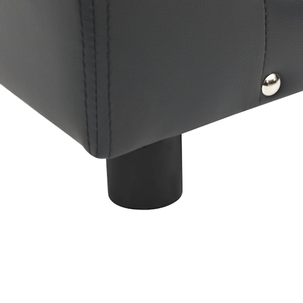 vidaXL Hundsoffa mörkgrå 81x43x31 cm plysch och konstläder grå