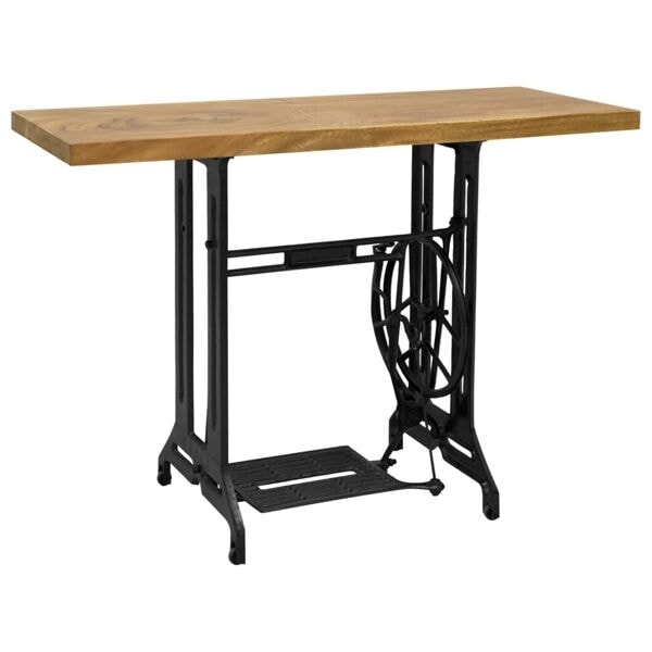 vidaXL Avlastningsbord med symaskinsunderrede 110x40x75 cm Brun