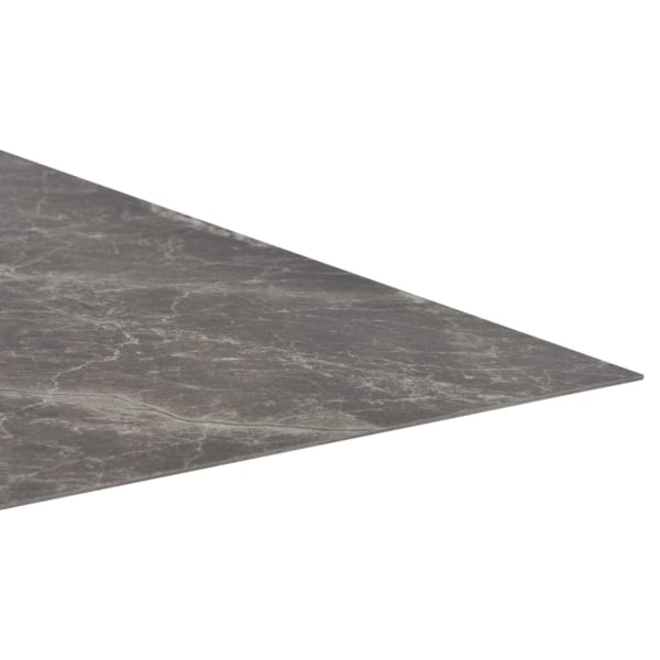 vidaXL Självhäftande PVC-golvplankor 5,11 m² svart marmor Svart