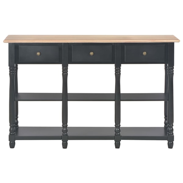 vidaXL Konsolbord svart 120x30x76 cm MDF Svart