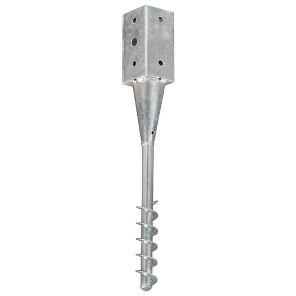 vidaXL Jordspett 2 st silver 7x7x56 cm galvaniserat stål