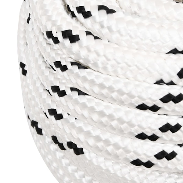 vidaXL Båtlina flätad vit 18 mm x 25 m polyester Vit