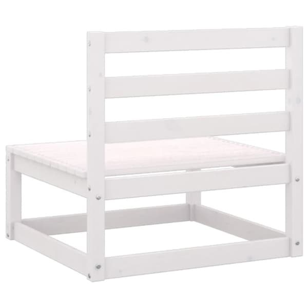 vidaXL Loungegrupp 2 delar vit massiv furu Vit