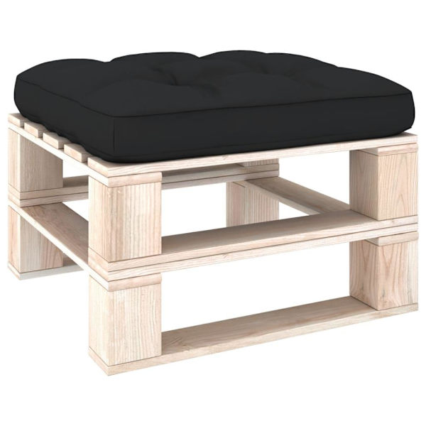vidaXL Palldyna svart 70x70x12 cm tyg Svart