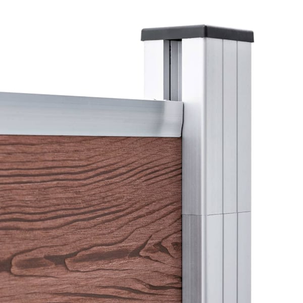vidaXL Staketpanel WPC 699x186 cm brun Brun
