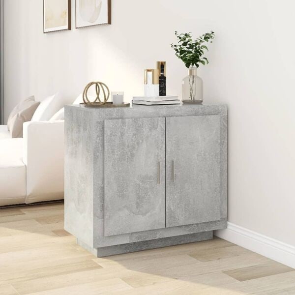 vidaXL Byrå betonggrå 80x40x75 cm konstruerat trä grå