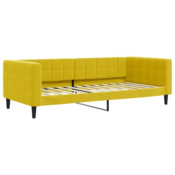vidaXL Dagbädd utdragbar med lådor gul 90x200 cm sammet Gul