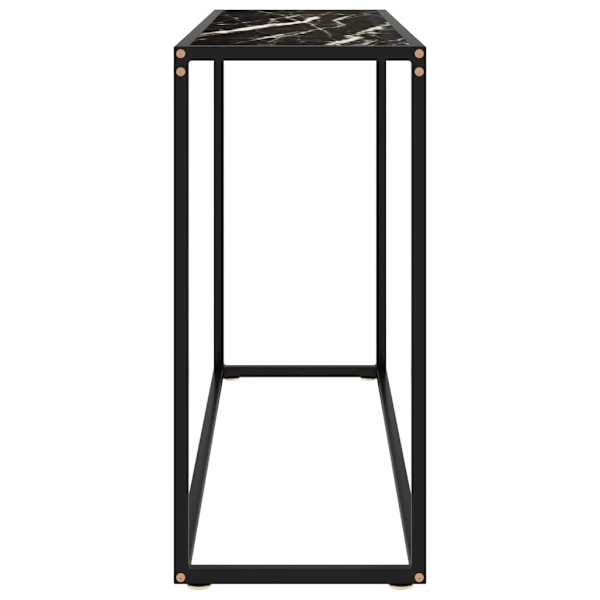vidaXL Konsolbord svart 100x35x75 cm härdat glas Svart