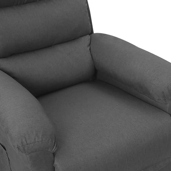 vidaXL Reclinerfåtölj mörkgrå tyg Grå