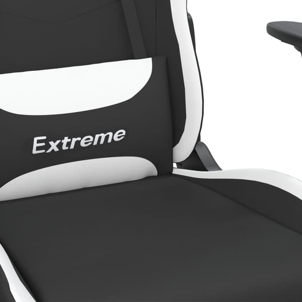 vidaXL Gamingstol svart och vit tyg Vit