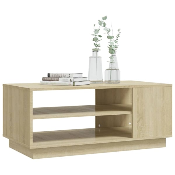 vidaXL Soffbord sonoma-ek 102x55x43 cm konstruerat trä Brun