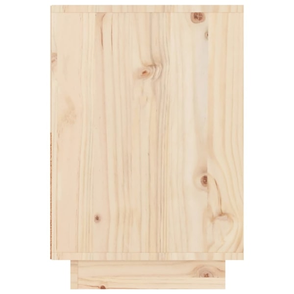 vidaXL Sängbord 60x34x51 cm massiv furu Brun