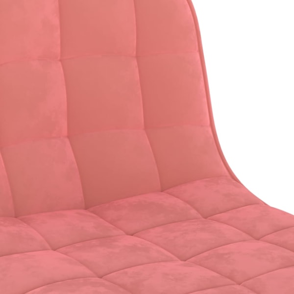 vidaXL Barstolar 2 st rosa sammet Rosa