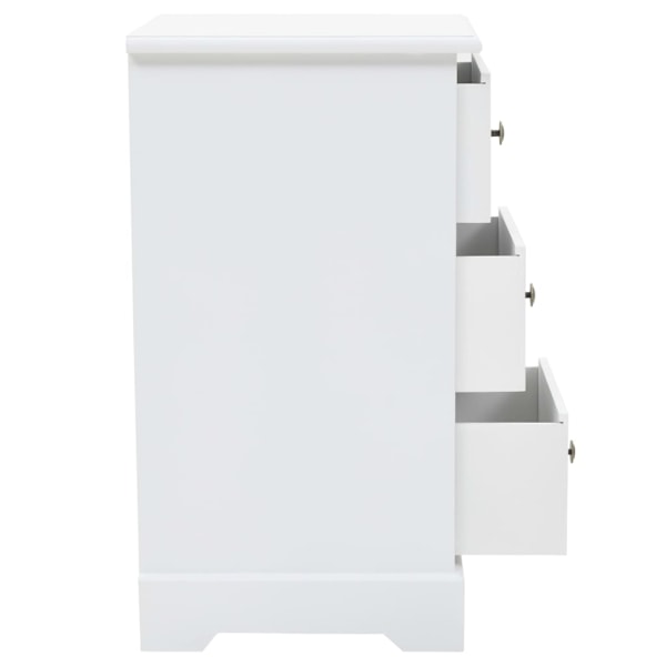 vidaXL Nattduksbord MDF och furu 35x32x59 cm Vit
